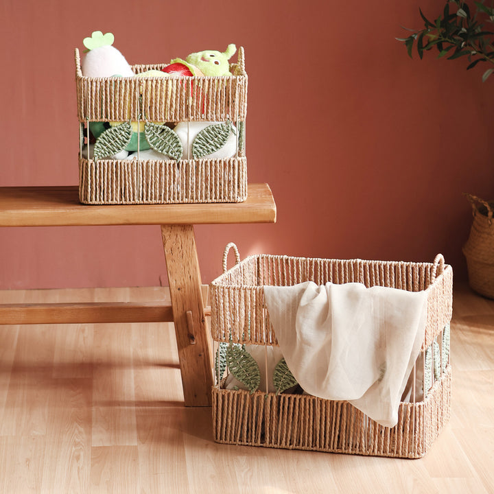 Decorative basket with plant motif Stornfield