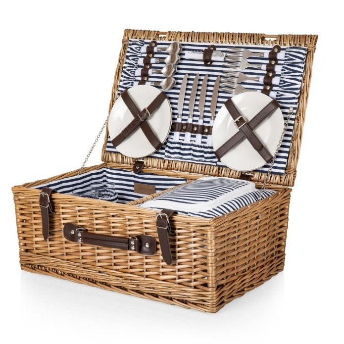 Women's picnic basket with integrated crockery set and space-saving design Stornfield