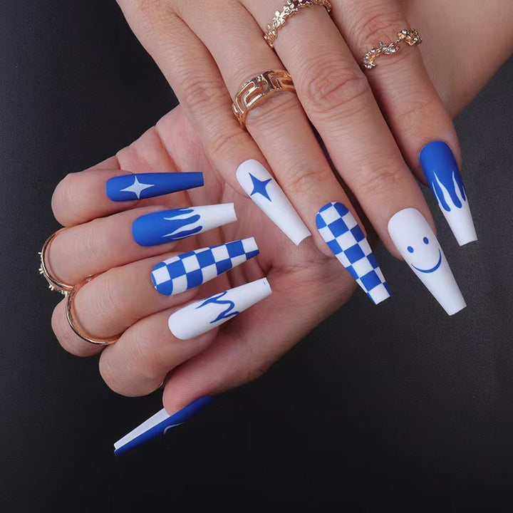 Artificial nail set with creative geometric design Stornfield