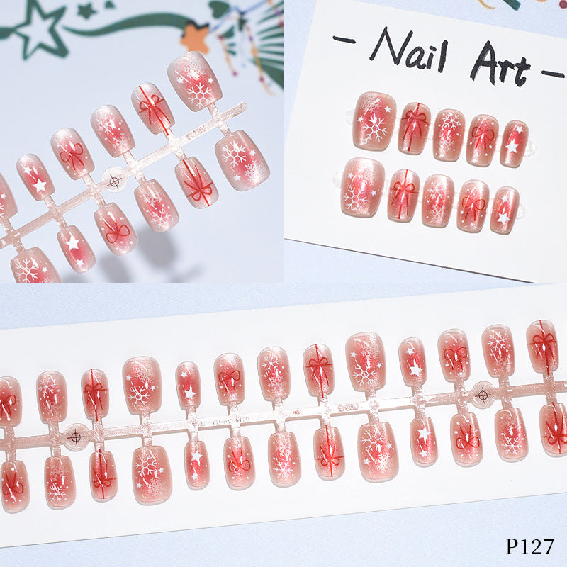 Holiday-Themed Press-On Nail Art Set Stornfield