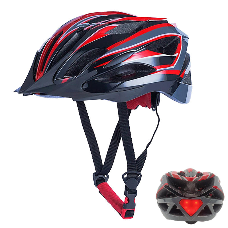 Bicycle helmet with LED rear light and optimal ventilation Stornfield