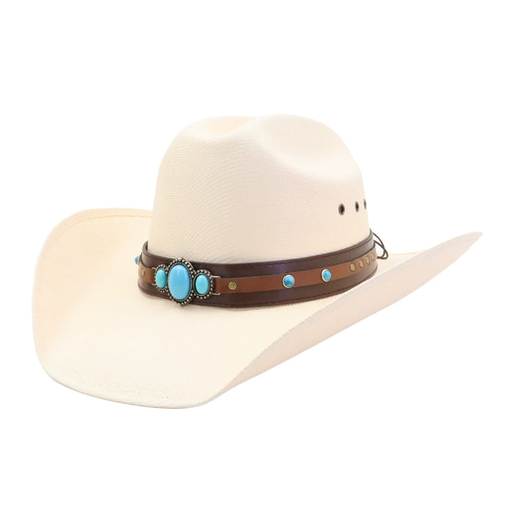 Turquoise Straw Western Hat | Stornfield