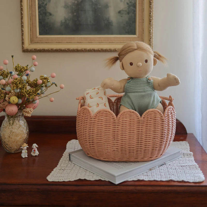 Scalloped Edge Woven Storage Basket Stornfield