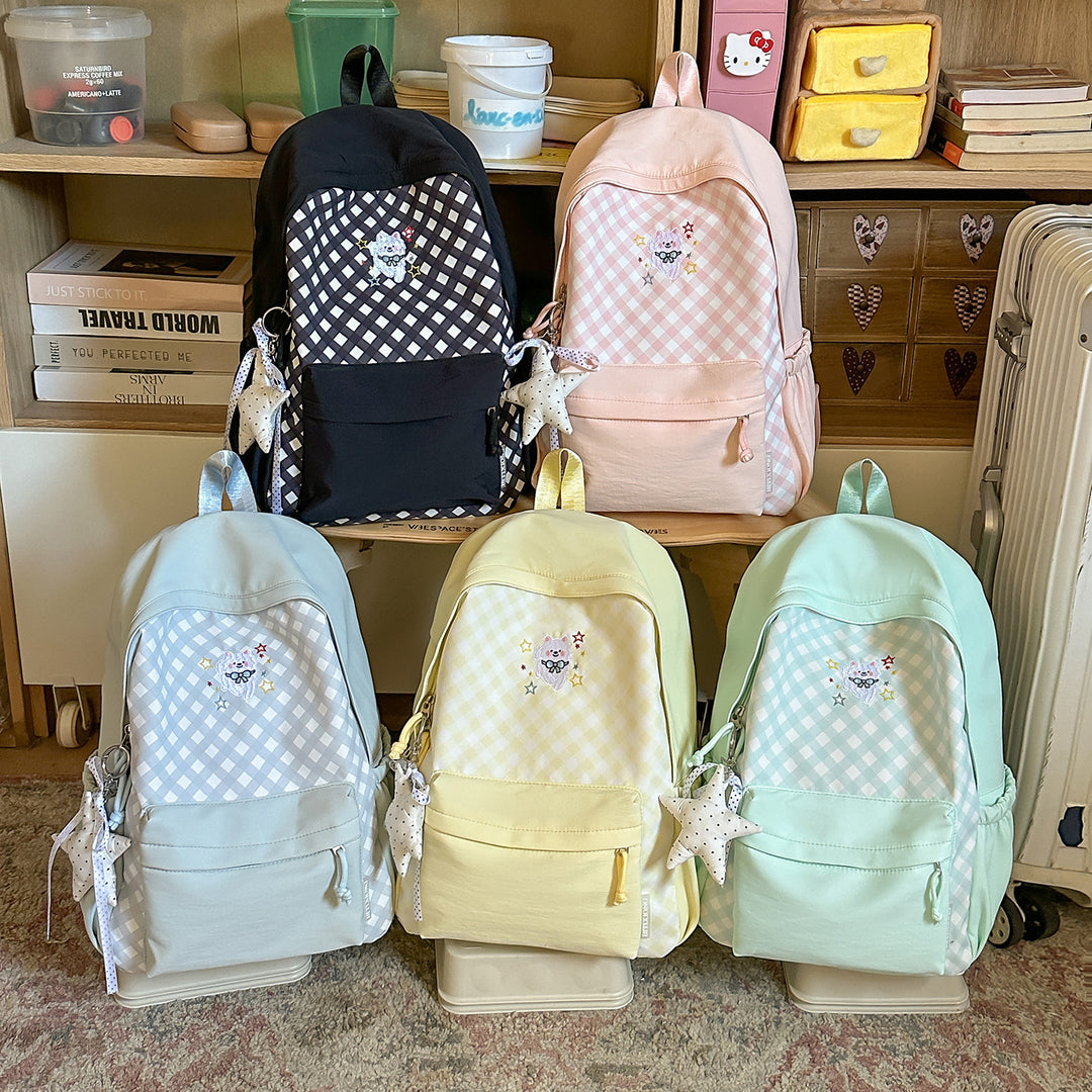Cute Decorative Checked Pattern Backpack Stornfield