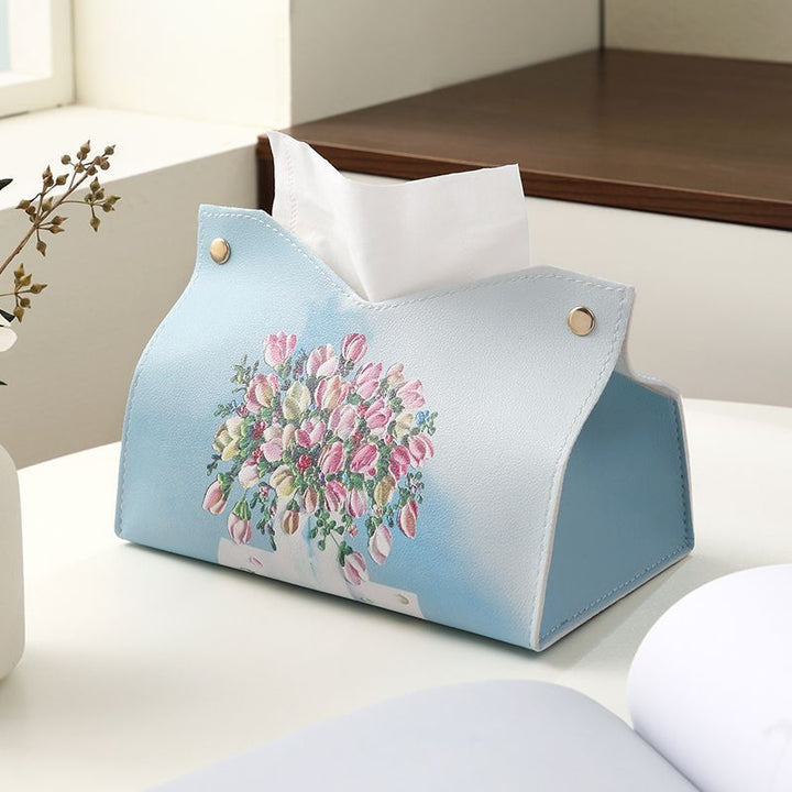 Decorative Floral Design Tissue Box Cover Stornfield