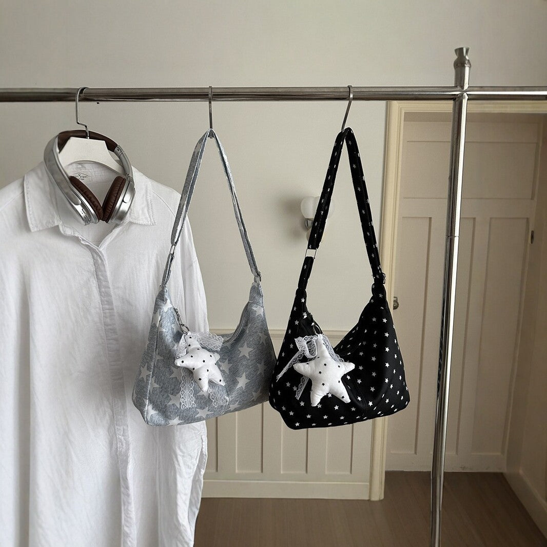 Casual Star Print Tote Bag