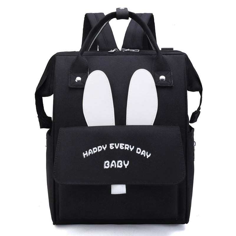 Playful Bunny-Themed Diaper Backpack Stornfield