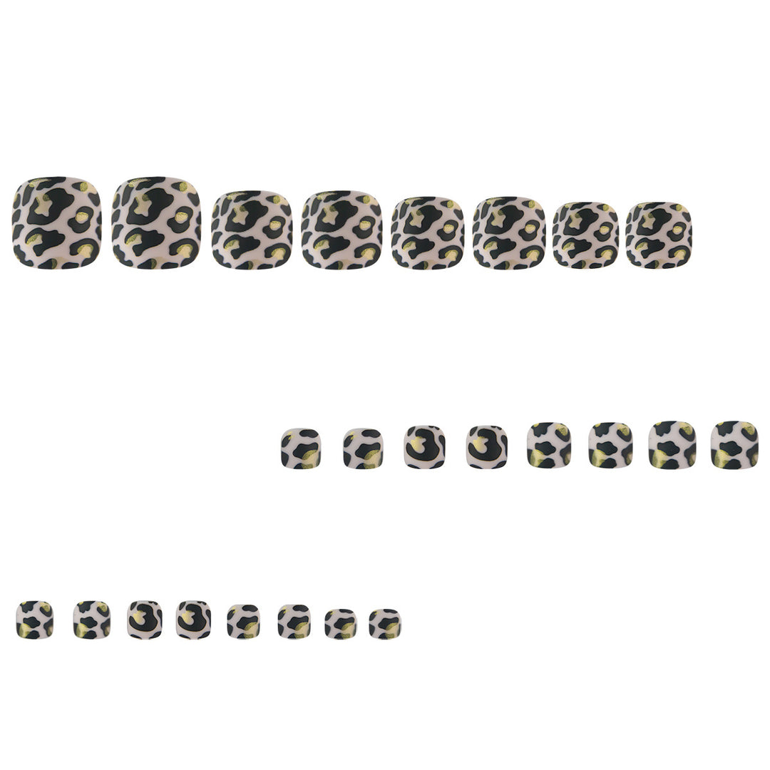 Artistic Leopard Print Toe Nail Art Stornfield