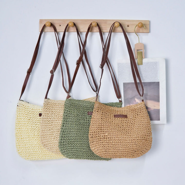 Handbag made of handcrafted natural material with adjustable shoulder strap Stornfield
