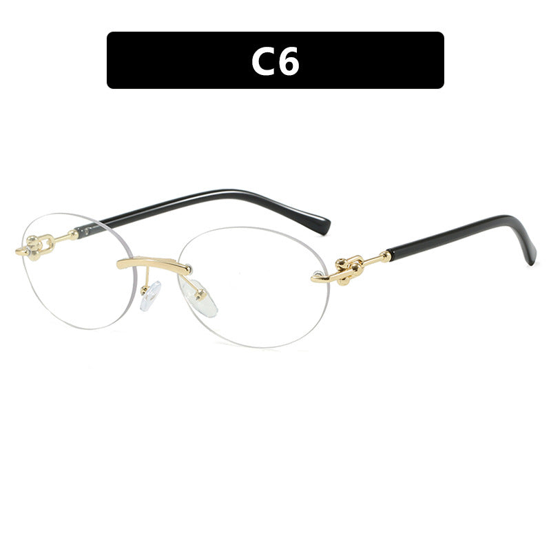 Women oval sunglasses with luxurious metal frame and mirrored lenses Stornfield