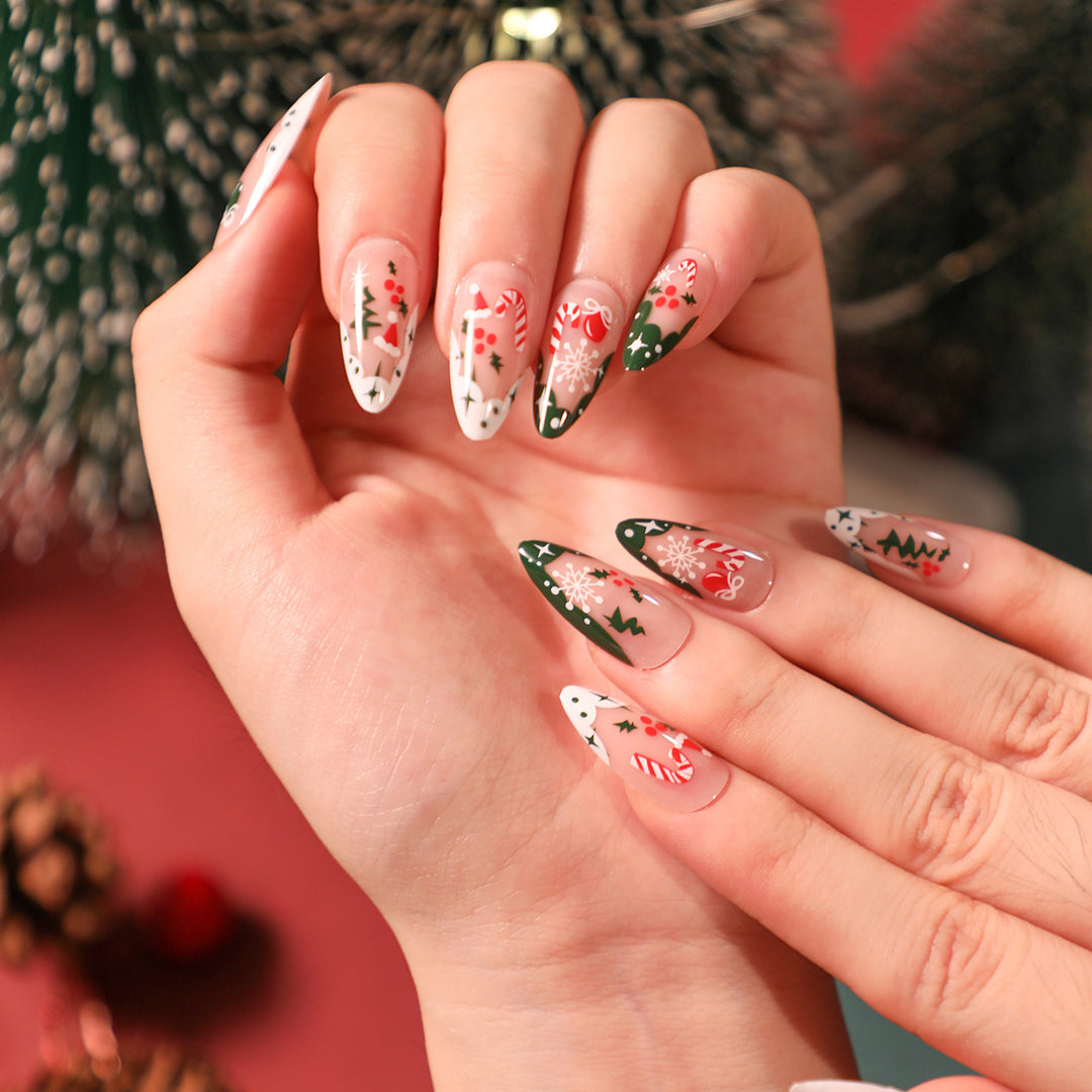 Trendy Christmas Art Gel Nails Stornfield