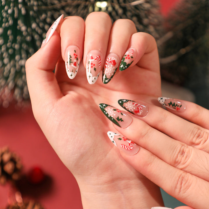 Trendy Christmas Art Gel Nails Stornfield