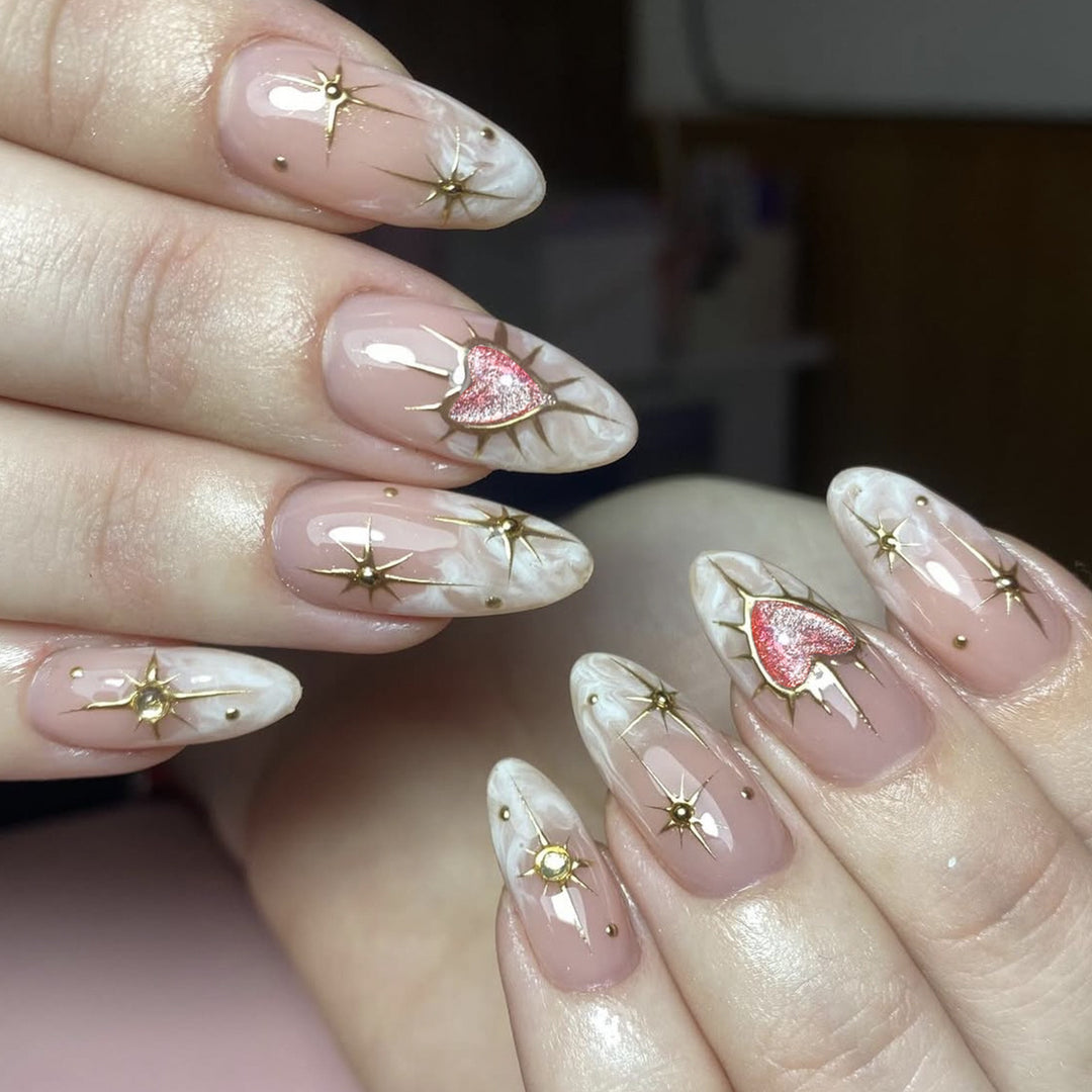 Artistic Star and Heart Nail Art Extensions Stornfield