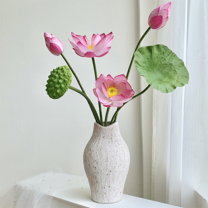 Decorative Artificial Lotus Flower Bouquet for Home Decor