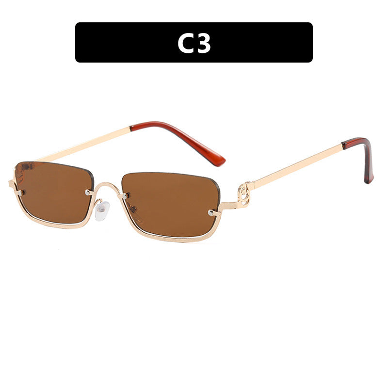 Women square sunglasses with elegant metal frame Stornfield