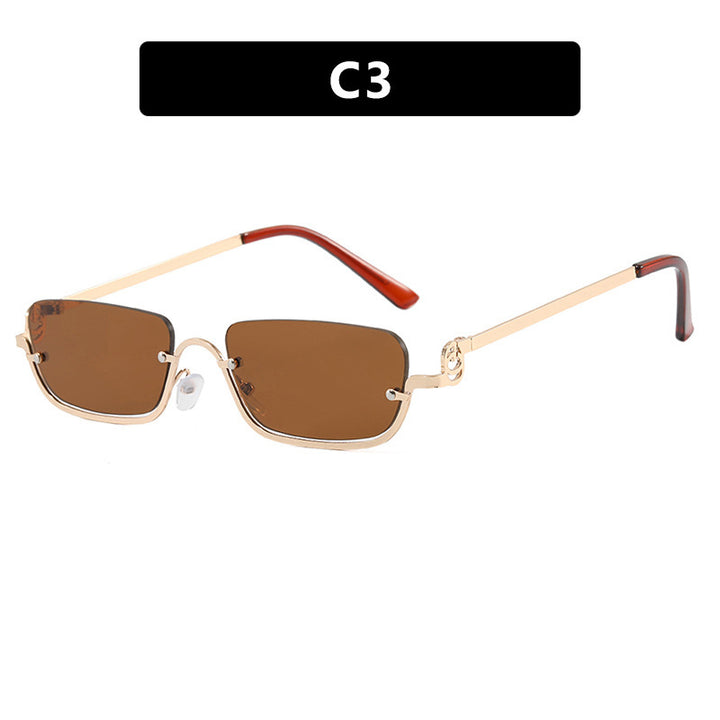 Women square sunglasses with elegant metal frame Stornfield