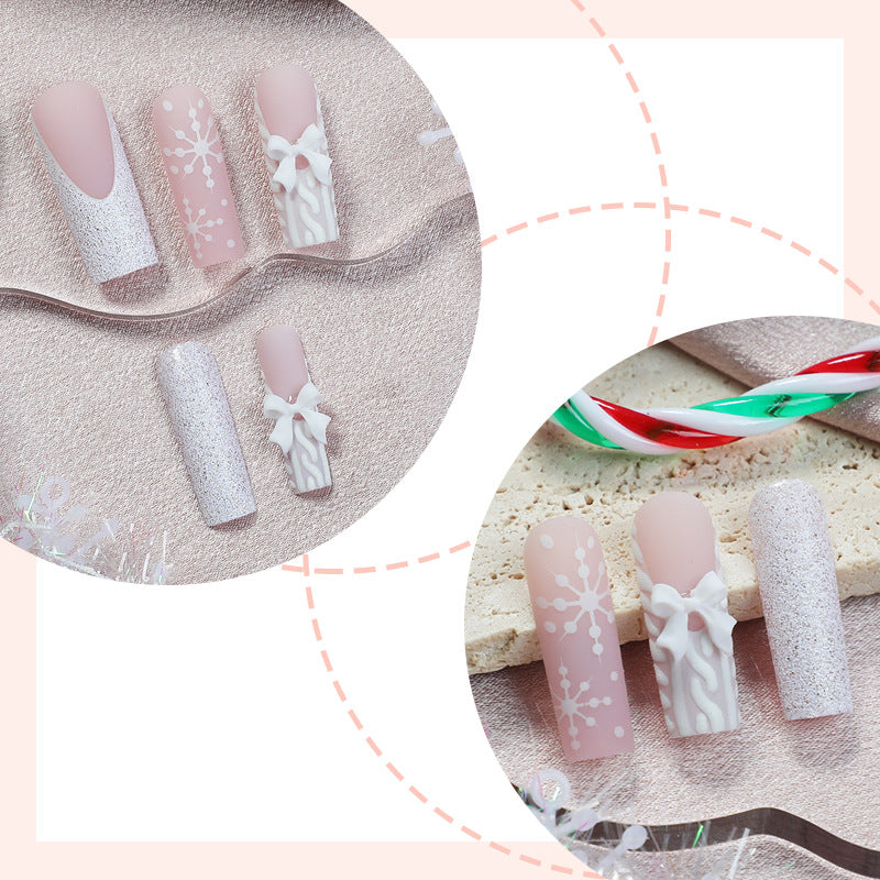 Decorative Press-On Nail Set with Elegant Designs Stornfield