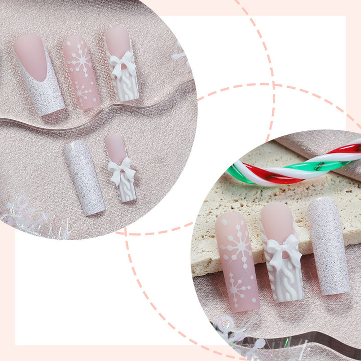 Decorative Press-On Nail Set with Elegant Designs Stornfield