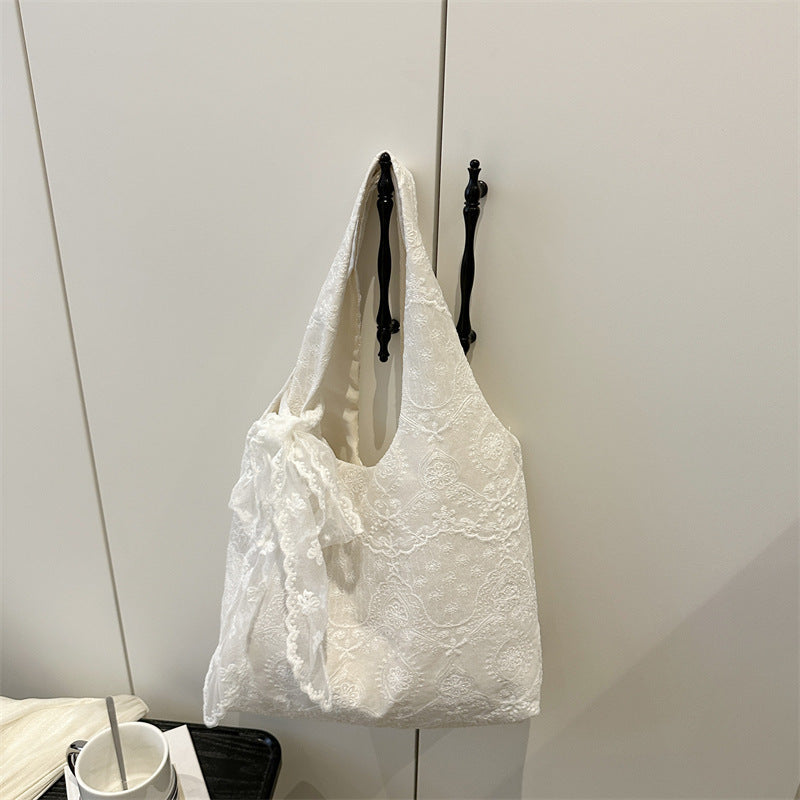 Elegant Lace-Trimmed Shoulder Bag Stornfield