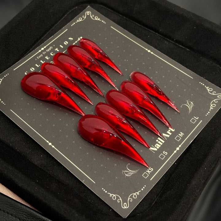 Stiletto Press-On Nail Tips with Glossy Finish