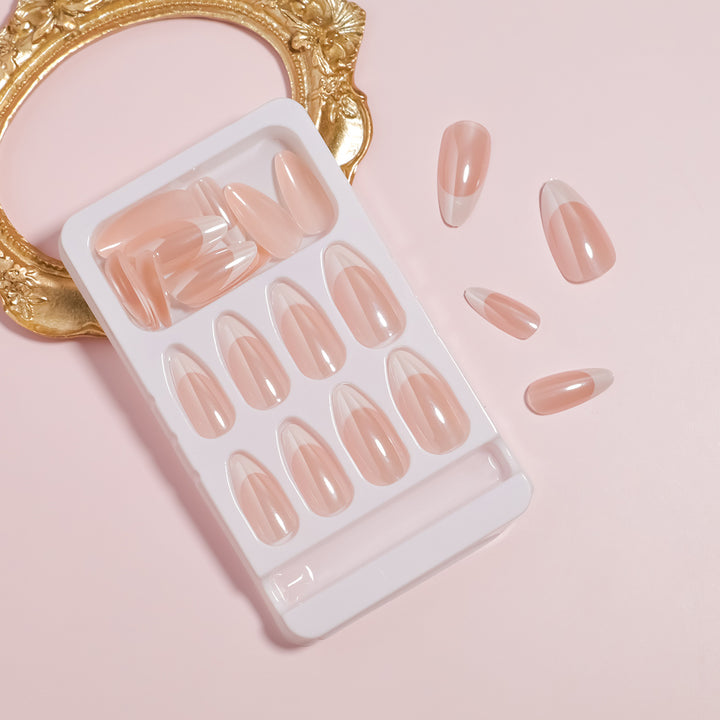 Elegant French Tip Nail Art Set Stornfield