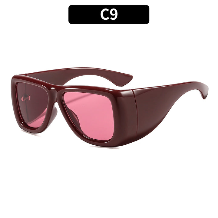 Retro Oversized Shield Sunglasses