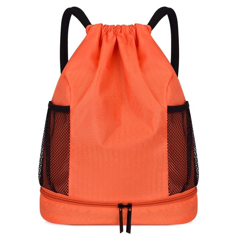 Lightweight Hexagonal Pattern Drawstring Backpack Stornfield
