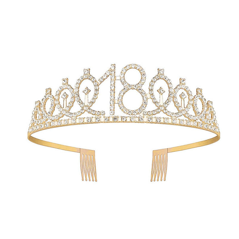 Women's Crystal-Embellished Tiara with Elegant Design Stornfield