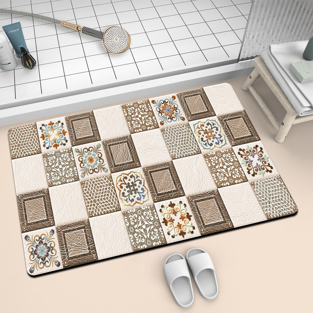 Artistic Mosaic Bath Mat Stornfield