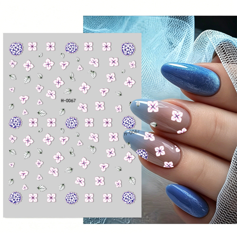 Floral Design Nail Art Sticker Set
