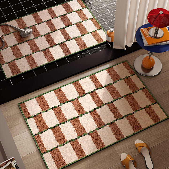 Geometric Pattern Non-Slip Bath Mat