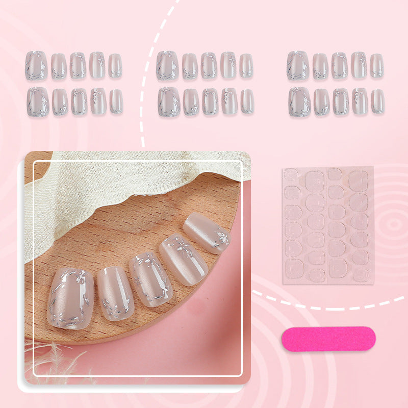 Elegant Floral Accented Press-On Nail Set