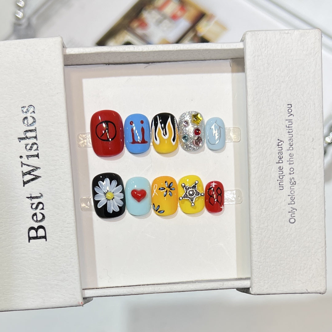 Artistic Press-On Nail Set