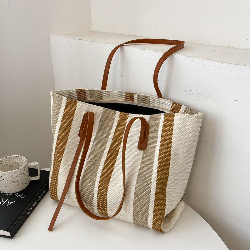 Stylish Striped Tote Bag