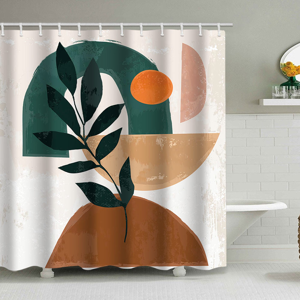 Abstract Botanical Print Shower Curtain Stornfield
