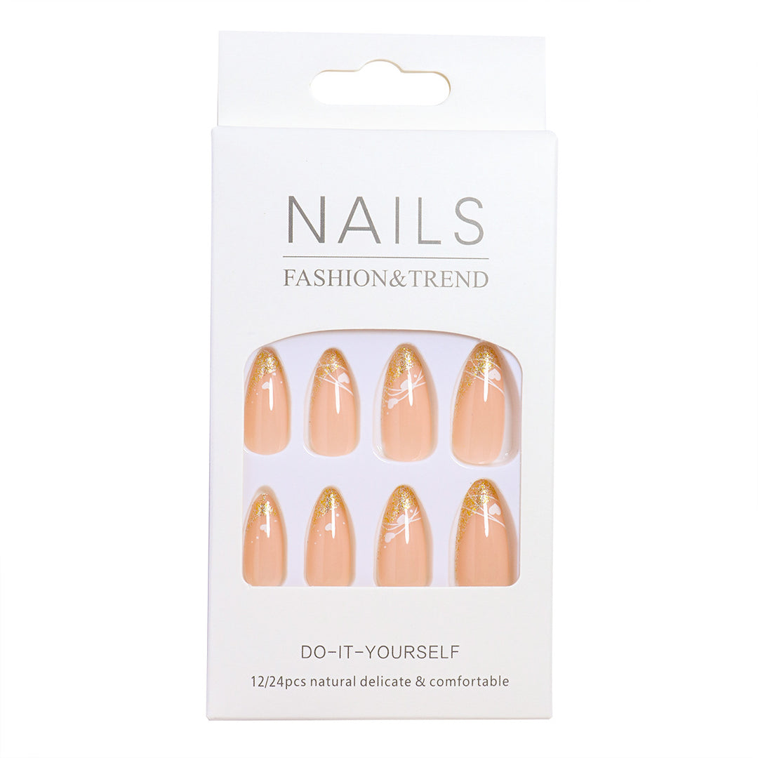 Glamorous Heart-Accent Press-On Nails Stornfield