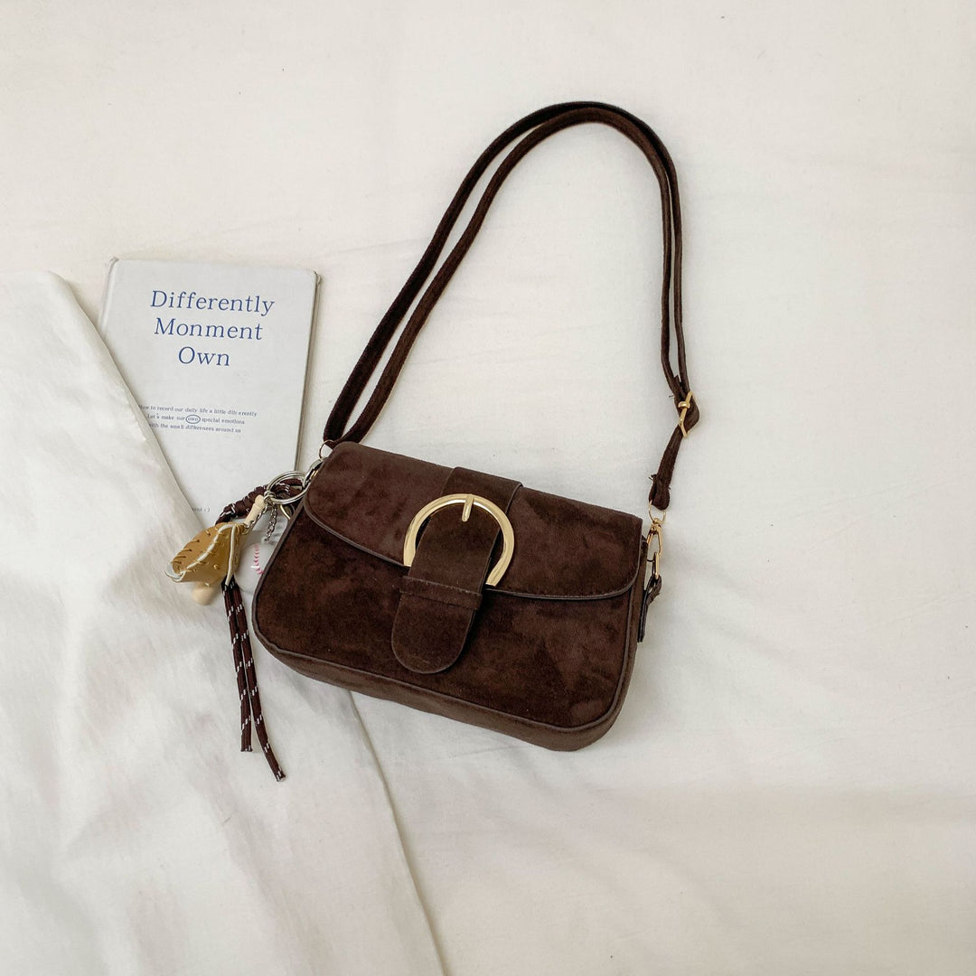 Elegant Suede Crossbody Purse
