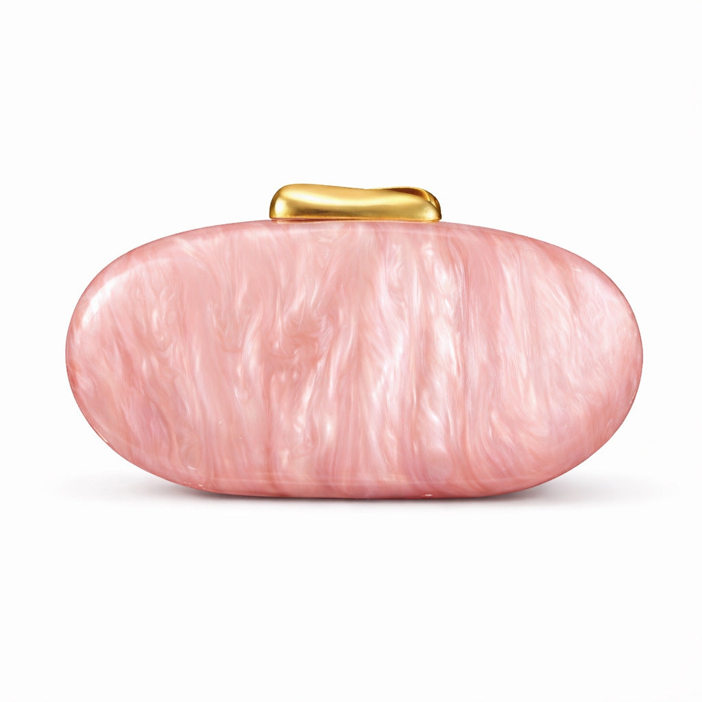 Marbled Acrylic Evening Clutch