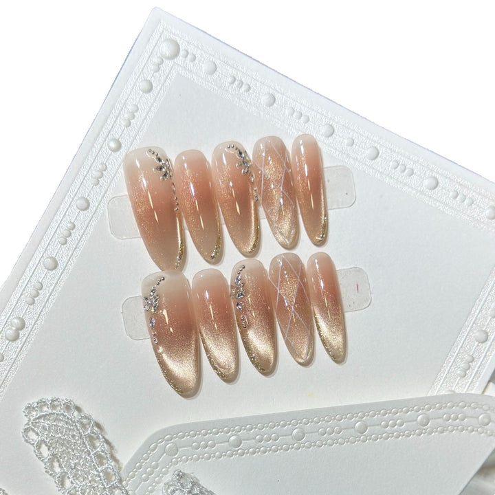 Glamorous Stiletto Press-On Nail Set with Rhinestone Accents Stornfield