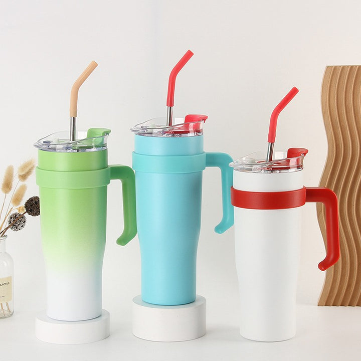 Women's insulated cup with straw and ergonomic handle Stornfield