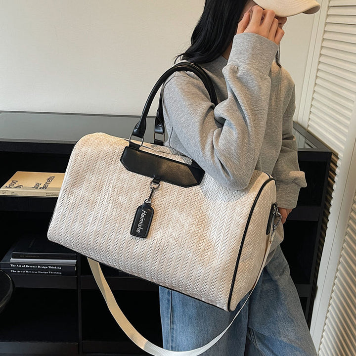 Elegant Textured Travel Duffel Bag Stornfield