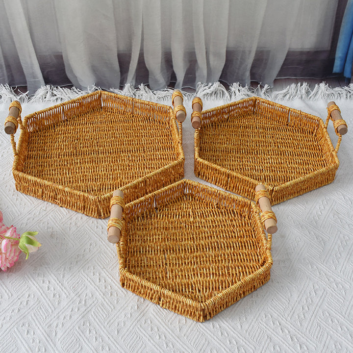 Rustic Handwoven Storage Tray Stornfield