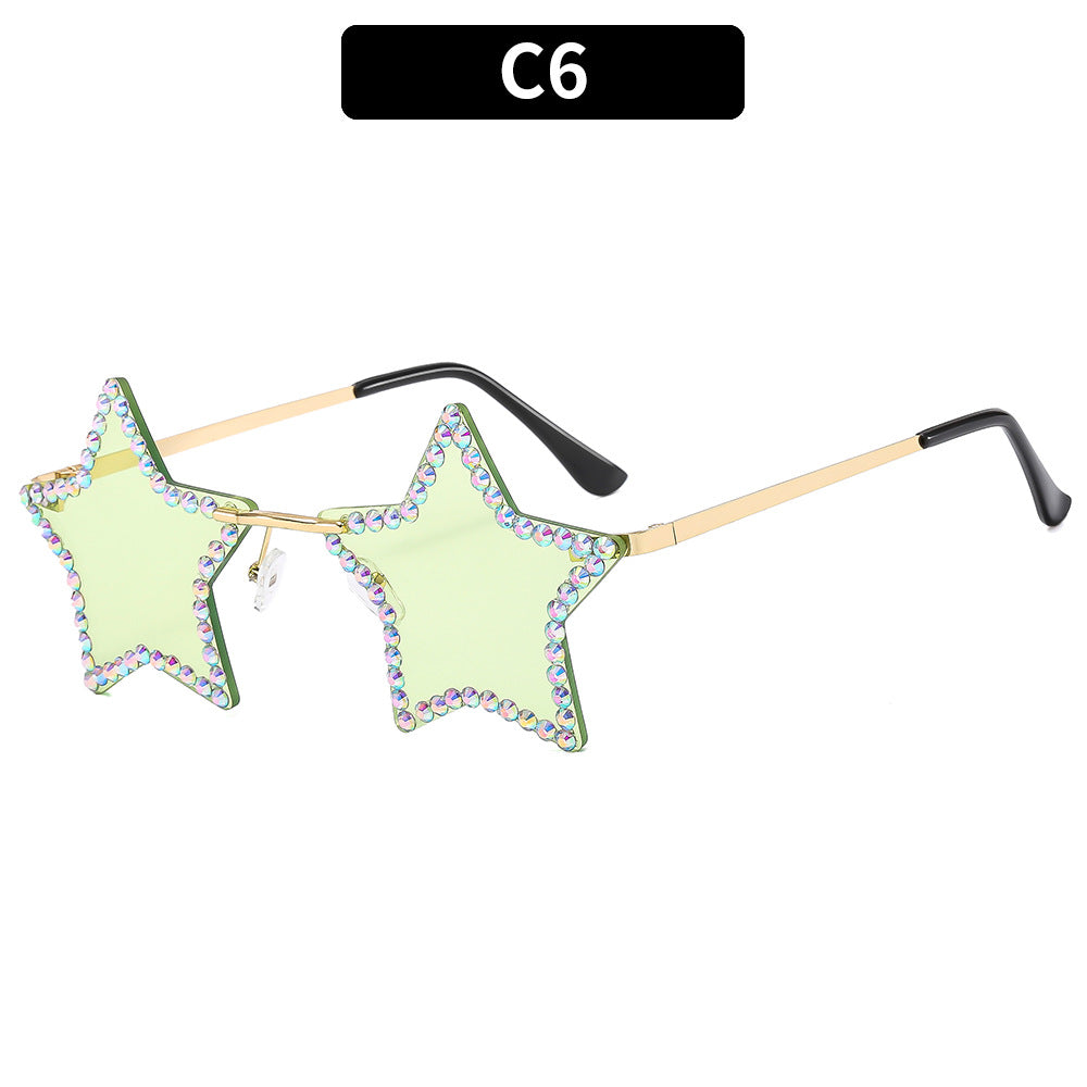Star Shaped Rhinestone Sunglasses