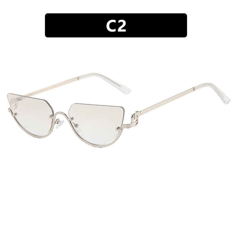Ladies Cat-Eye Sunglasses with Gold-Colored Metal Frame and UV Protection Stornfield