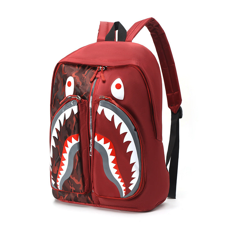 Shark-Themed Cartoon Backpack
