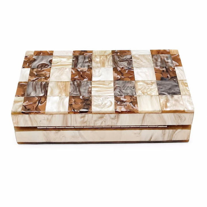 Intricate Patchwork Acrylic Clutch