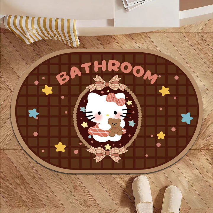 Playful Cartoon-Themed Bathroom Mat