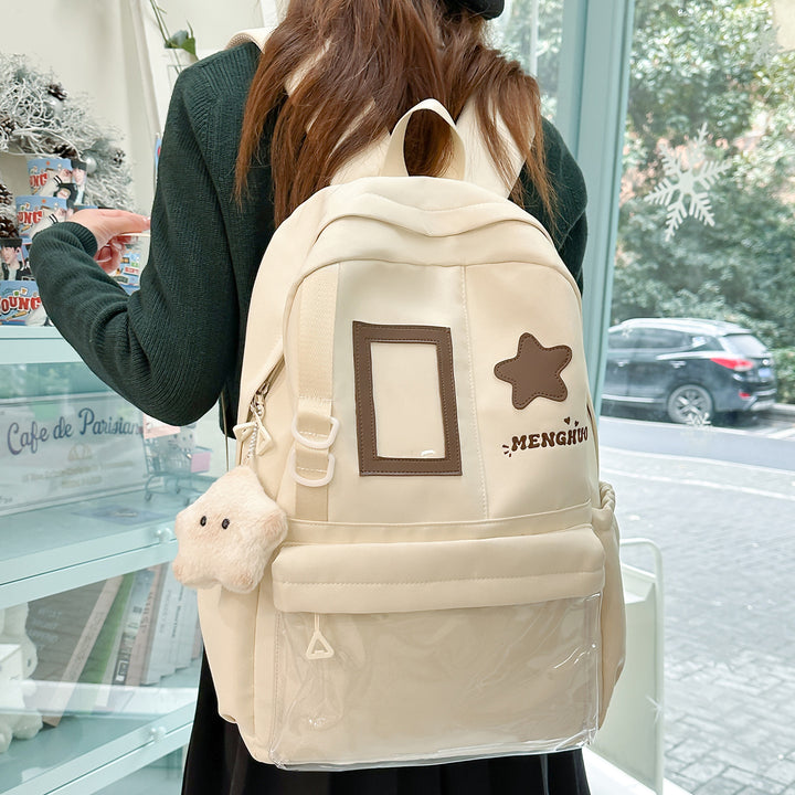 Cozy Plush Star-Embellished Backpack Stornfield