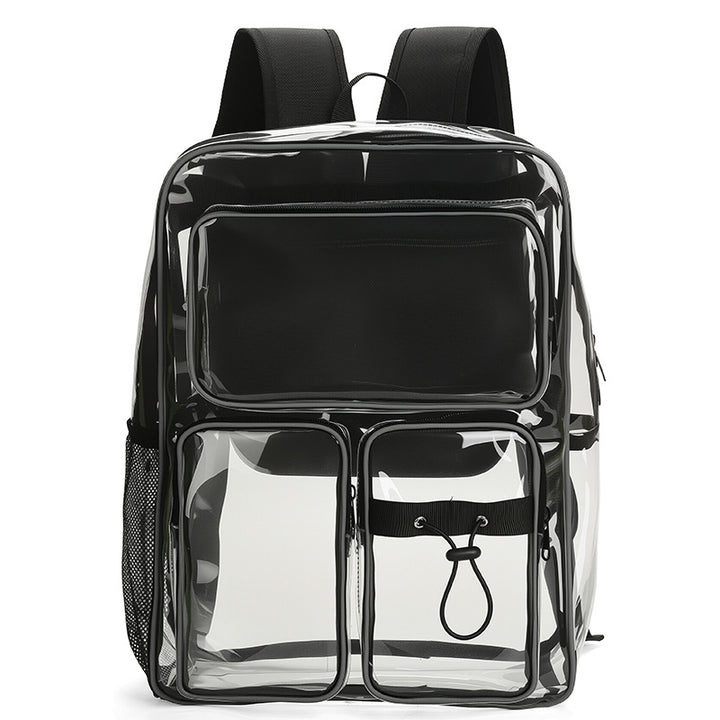 Transparent school backpack with multiple compartments Stornfield