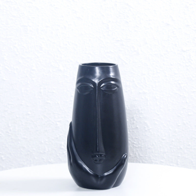 Artistic Face-Shaped Ceramic Vase Stornfeild